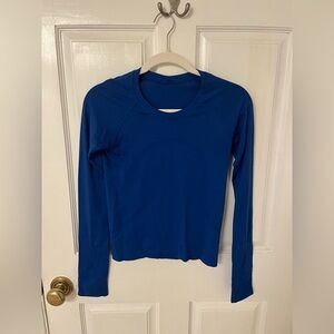 royal blue lululemon swiftly tech long sleeve